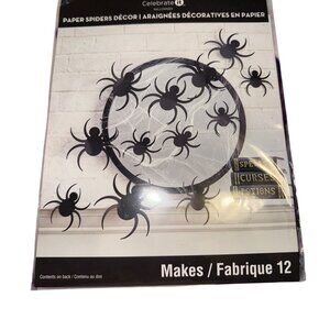 Celebrate It Halloween Paper Spiders Décor Kit